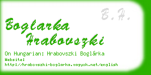 boglarka hrabovszki business card